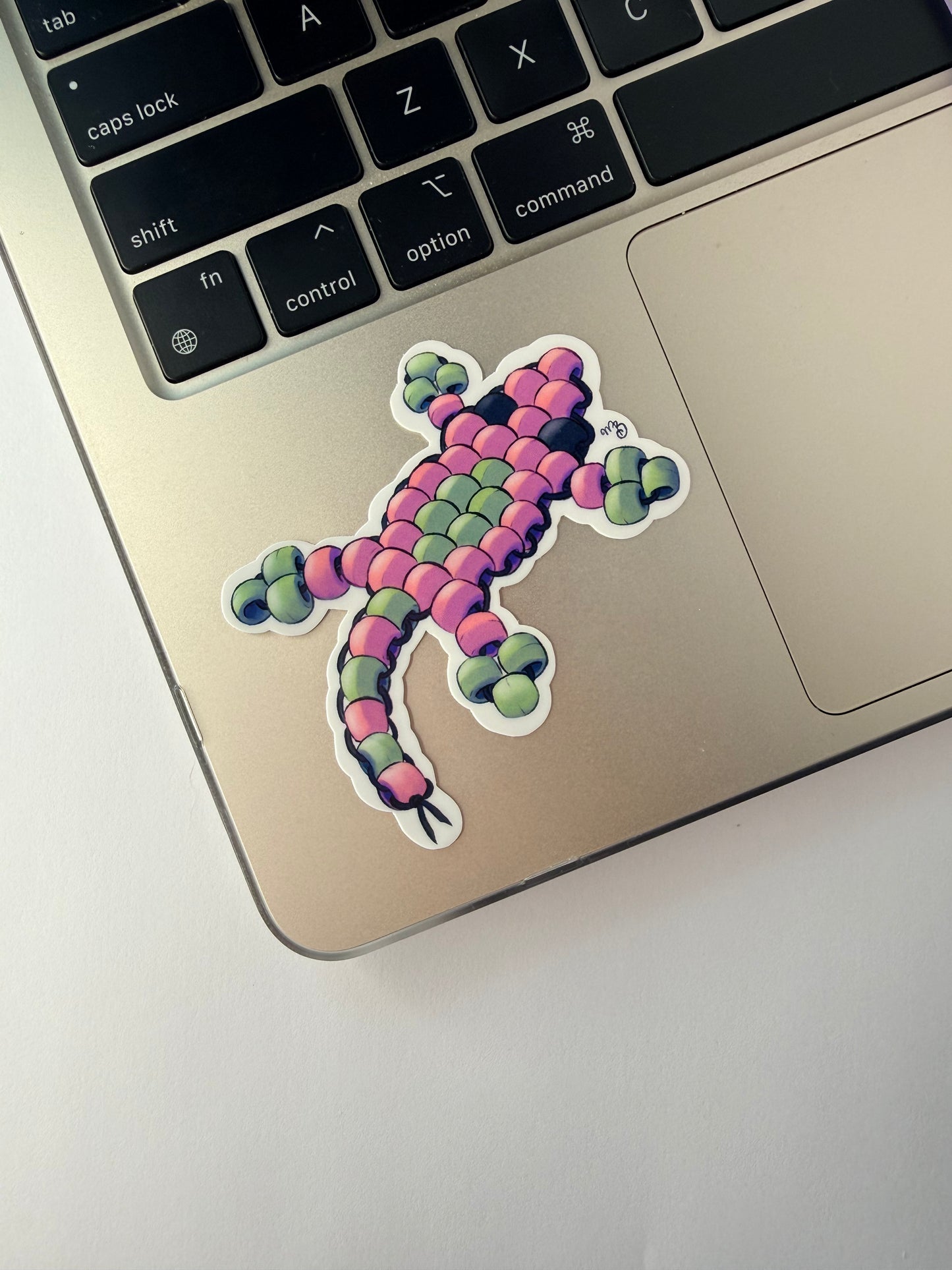 Pony Bead Lizard Sticker